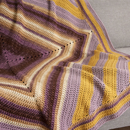 Caron Tilted Squares Crochet Blanket Single Size
