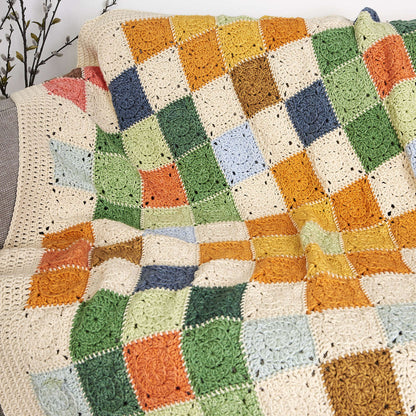 Caron Crochet Country Quilt Blanket Single Size