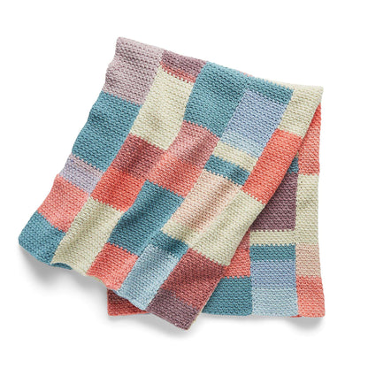 Caron Stained Glass Panels Crochet Afghan Single Size