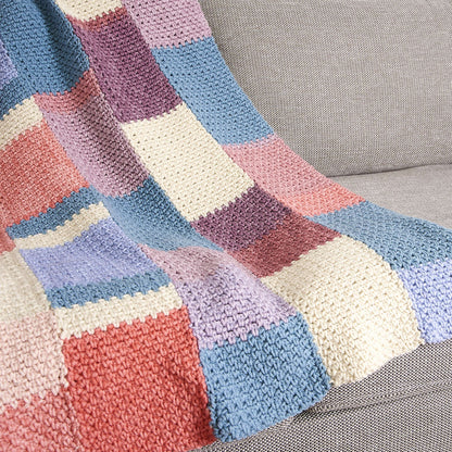 Caron Stained Glass Panels Crochet Afghan Single Size