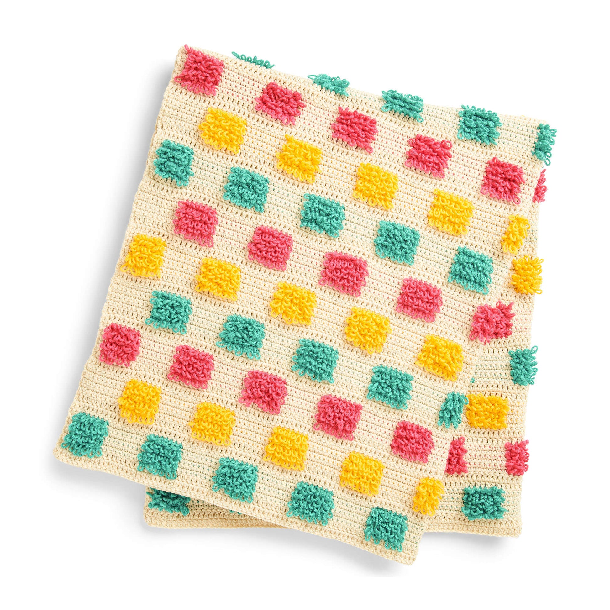 Free Caron Loopy Stripes Crochet Blanket Pattern