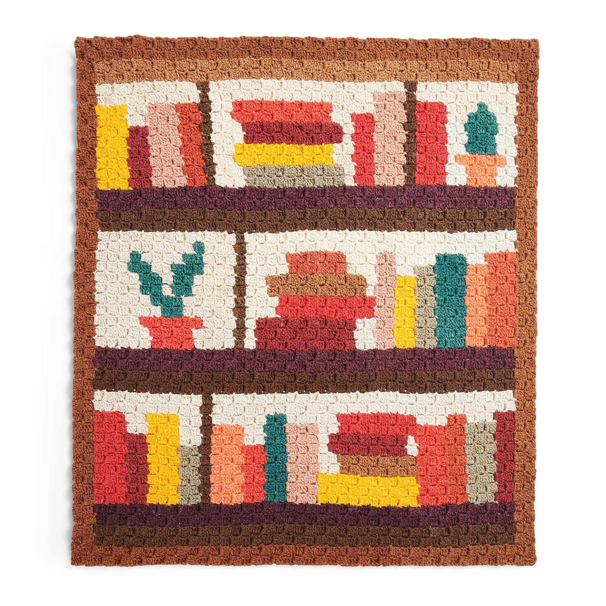 Free Caron Crochet Bookcase Blanket Pattern