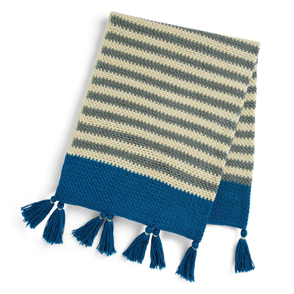 Caron Crochet Stripe Border Throw Single Size