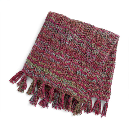 Caron Woven Cable Crochet Throw Single Size