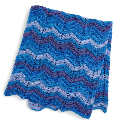Caron Zigzag Crochet Blanket Crochet Blanket made in Caron Cloud Cakes yarn