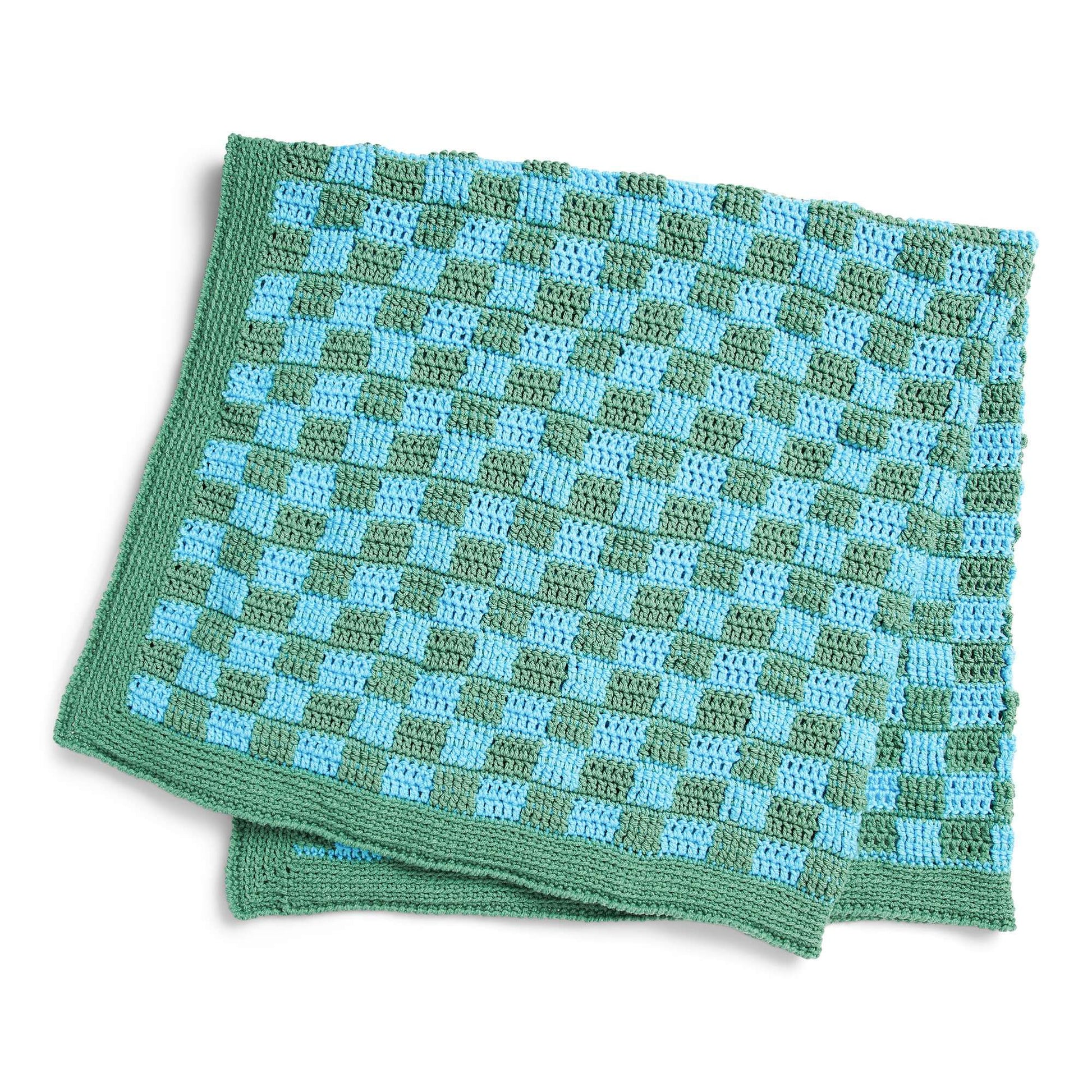 Free Caron Crochet Waterfall Stitch Blanket Pattern