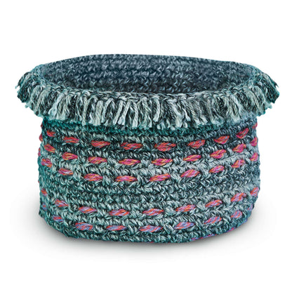 Caron Woven Bands Crochet Basket Crochet Basket made in Caron Spice Cakes yarn