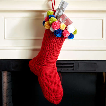 Caron Crochet Pompom Stocking Single Size