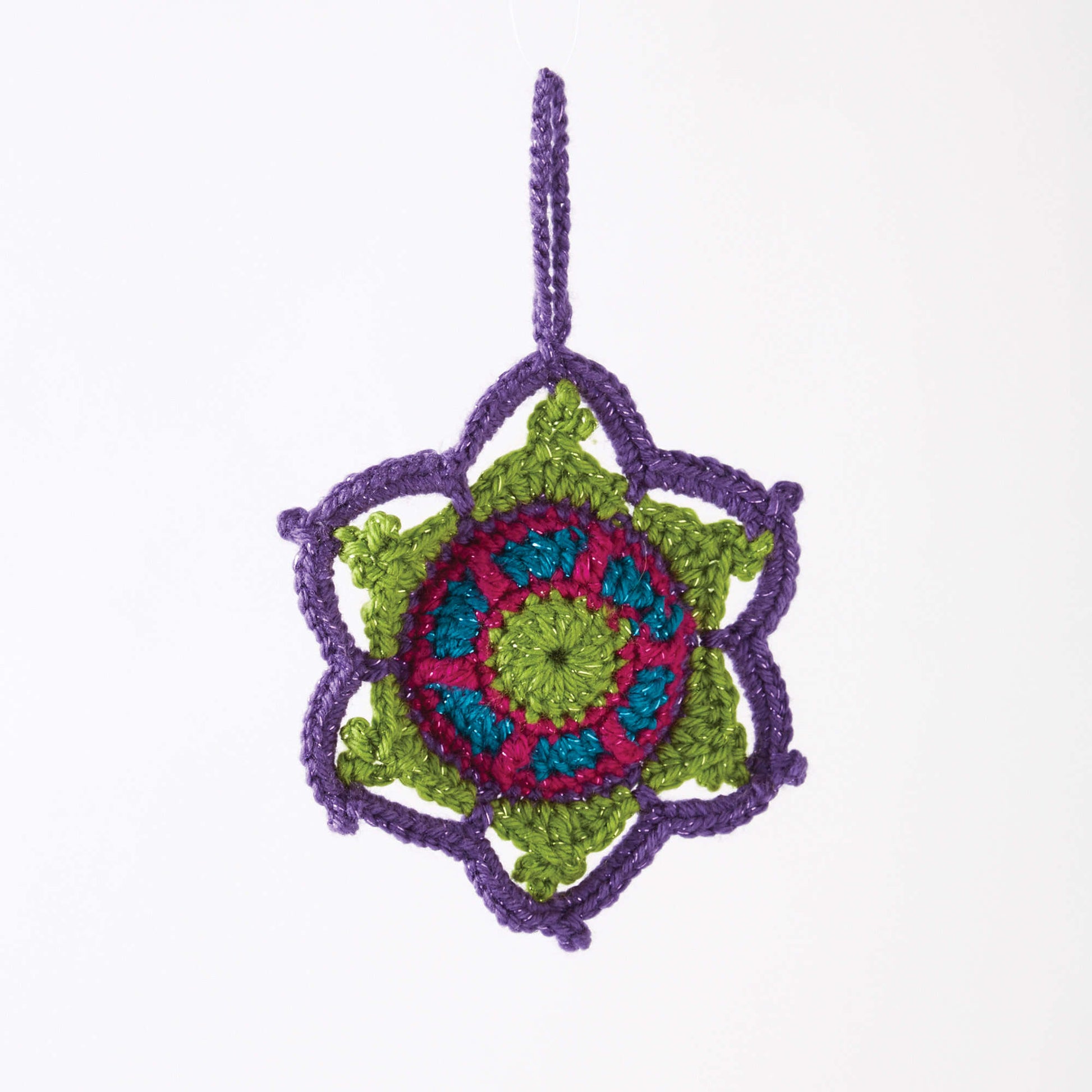 Free Caron Crochet Jewelled Snowflake Pattern