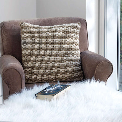 Caron Woven Look Crochet Pillow Single Size