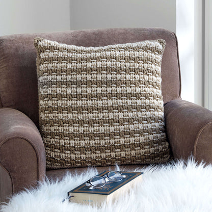 Caron Woven Look Crochet Pillow Single Size