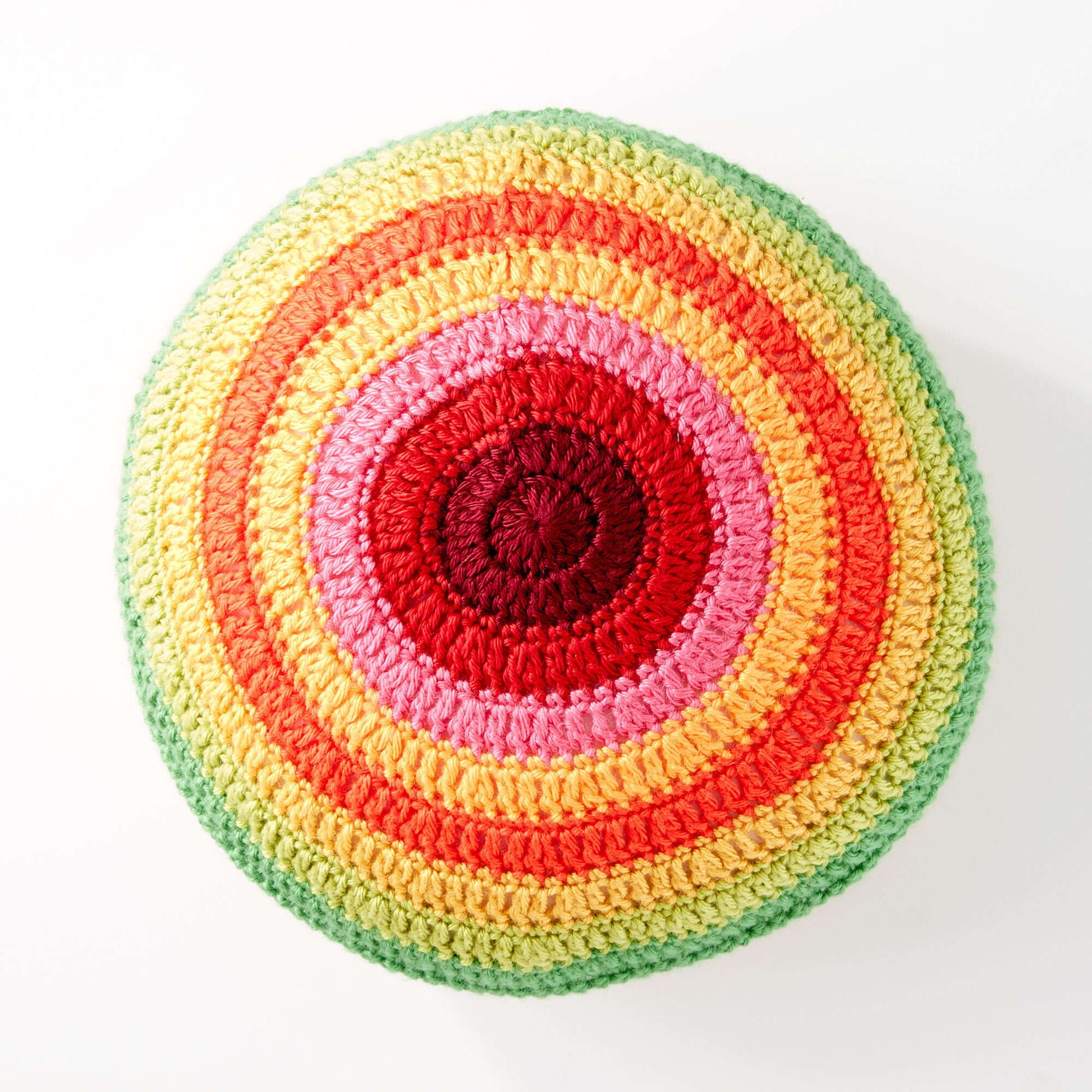 Free Caron Color Wheel Pillow Crochet Pattern