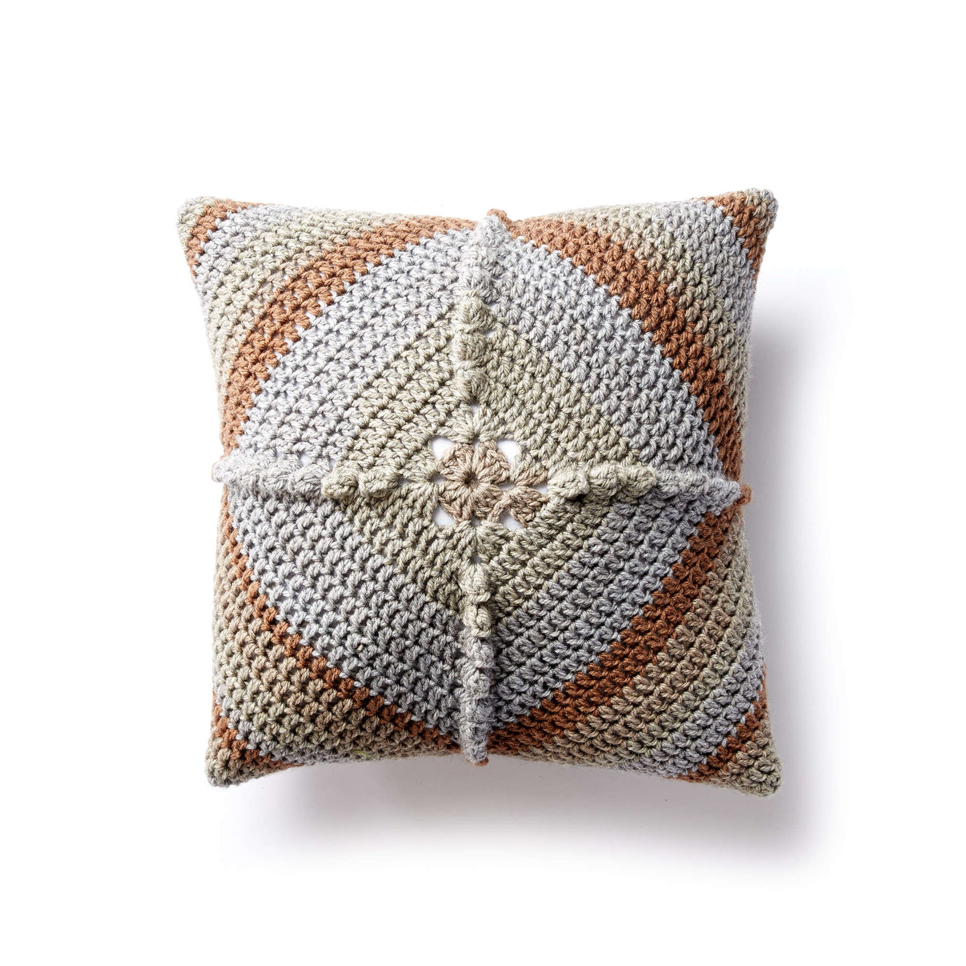 Caron Granny Square Crochet Pillow Single Size