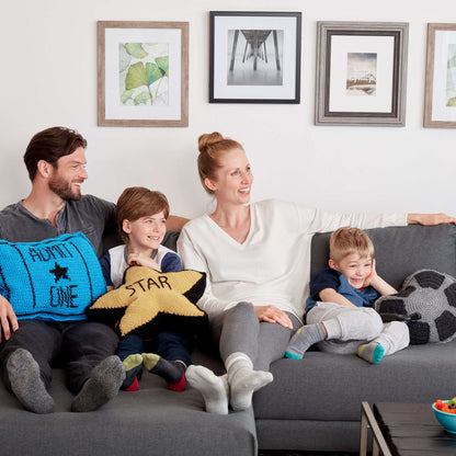 Caron Movie Goers Crochet Pillow Trio Film Reel