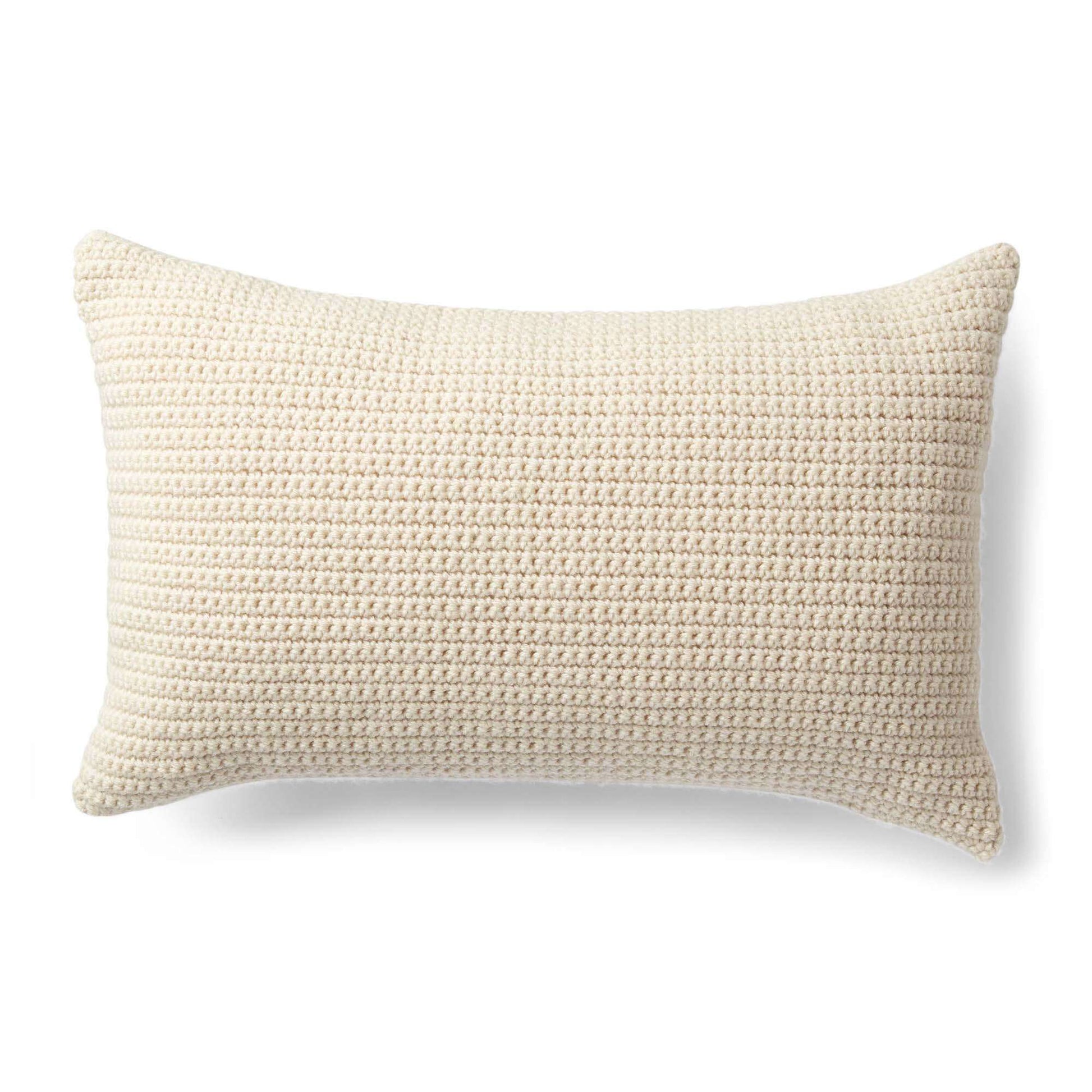 Free Caron Crochet & Cross Stitch "Maker" Pillow Pattern