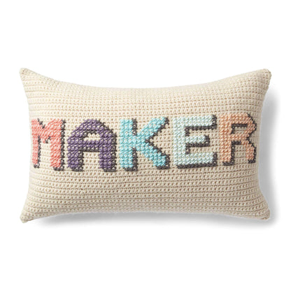 Caron Crochet & Cross Stitch "Maker" Pillow Single Size