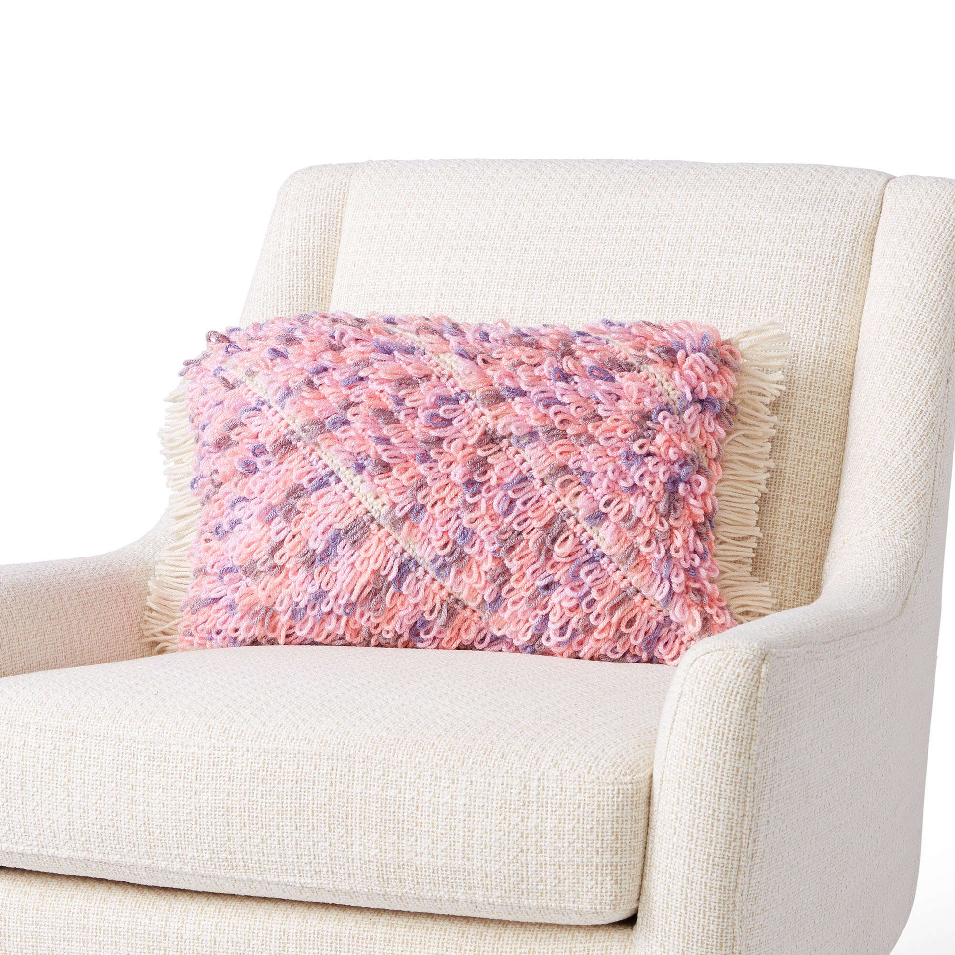 Free Caron Bias Loop Crochet Cushion Pattern