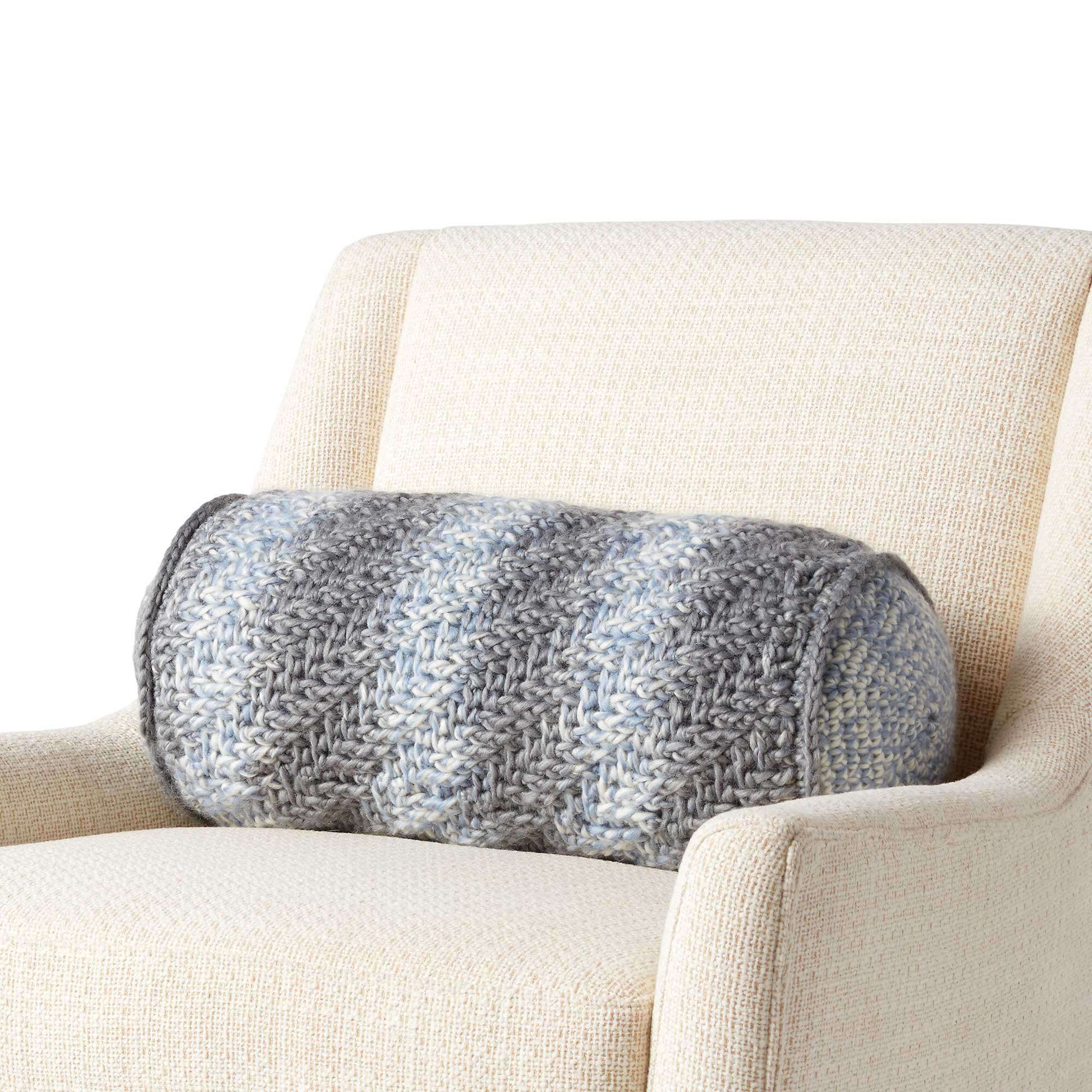 Free Caron Swirling Stripes Crochet Pillow Pattern