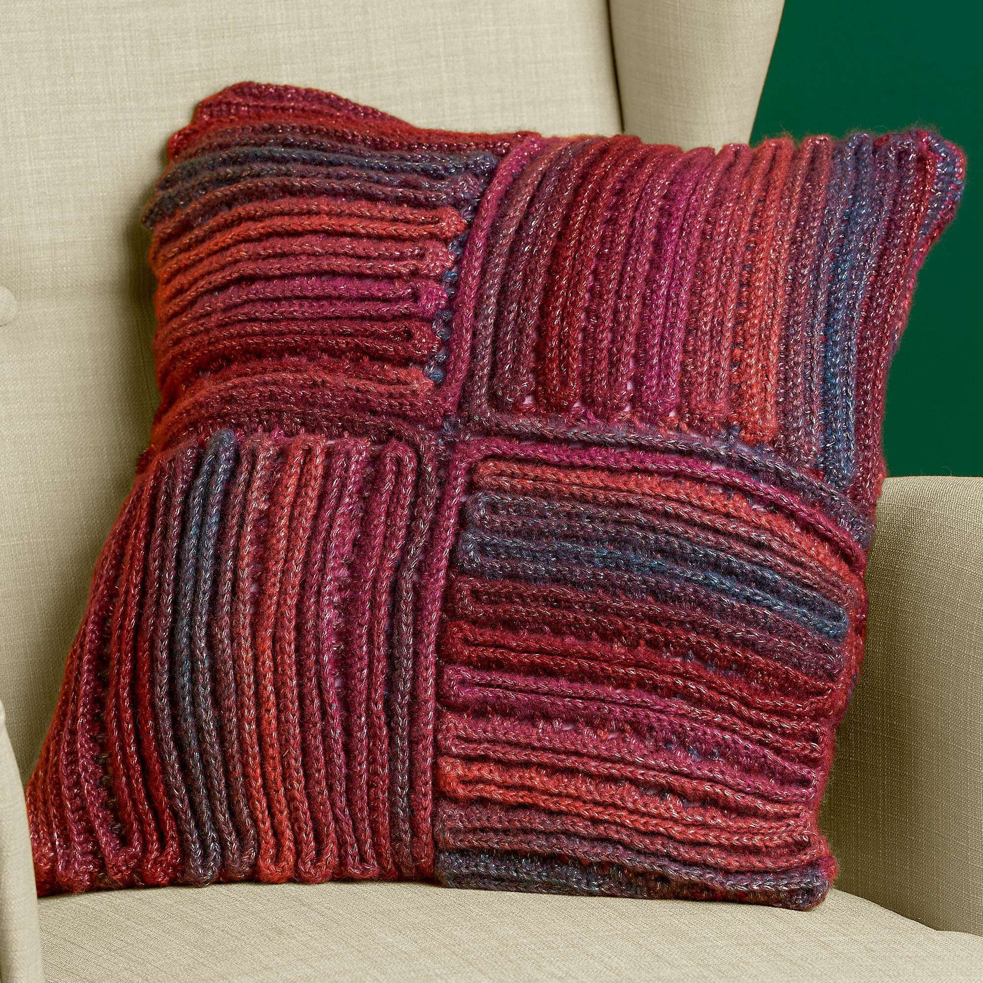 Free Caron Wiggle Stripes Crochet Pillow Pattern