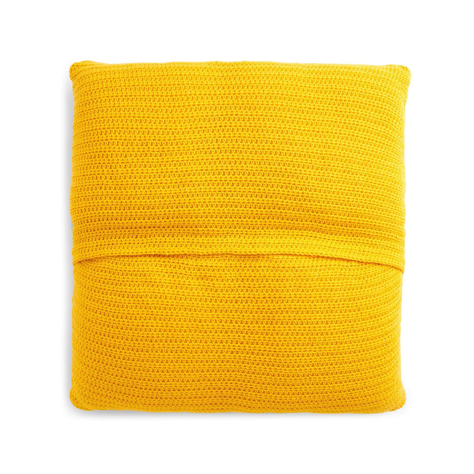 Free Caron Woven Check Crochet Pillow Pattern