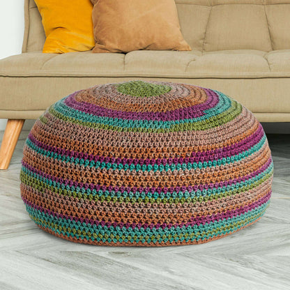 Caron Tea Time Floor Pouf Crochet Single Size