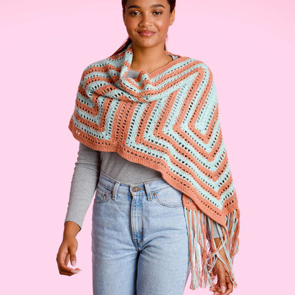Caron Crochet A-maze-ing shawl Single Size