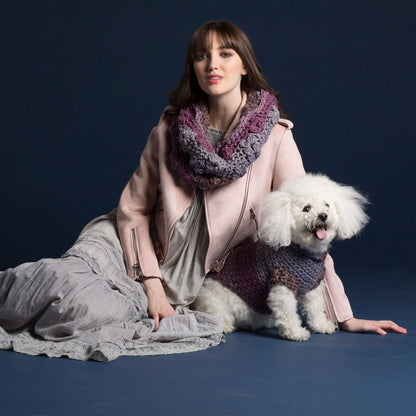 Caron Cozy Pup Dog Crochet Sweater S