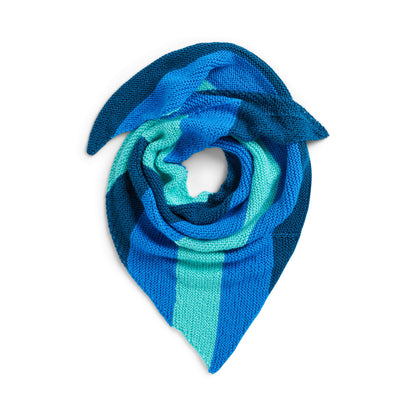 Caron Angled Stripes Knit Shawl Single Size