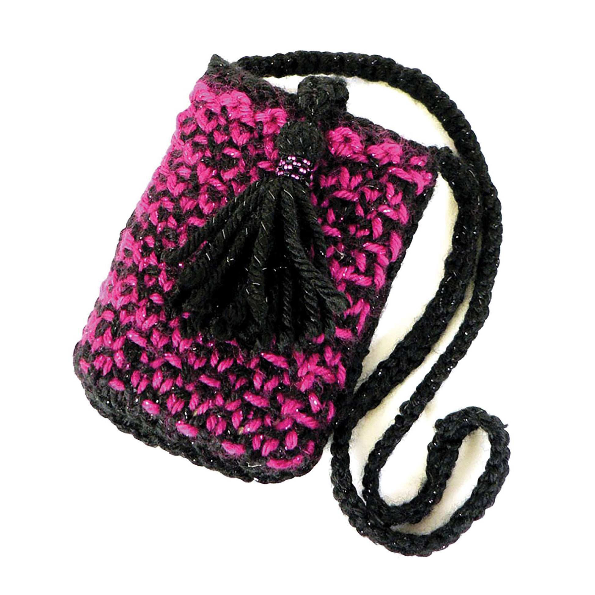 Free Caron Tasseled Phone Case Knit Pattern
