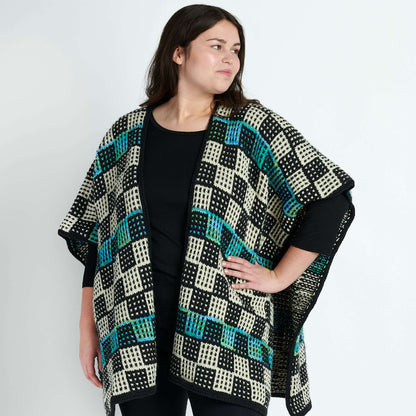 Caron Check Please Knit Ruana Single Size