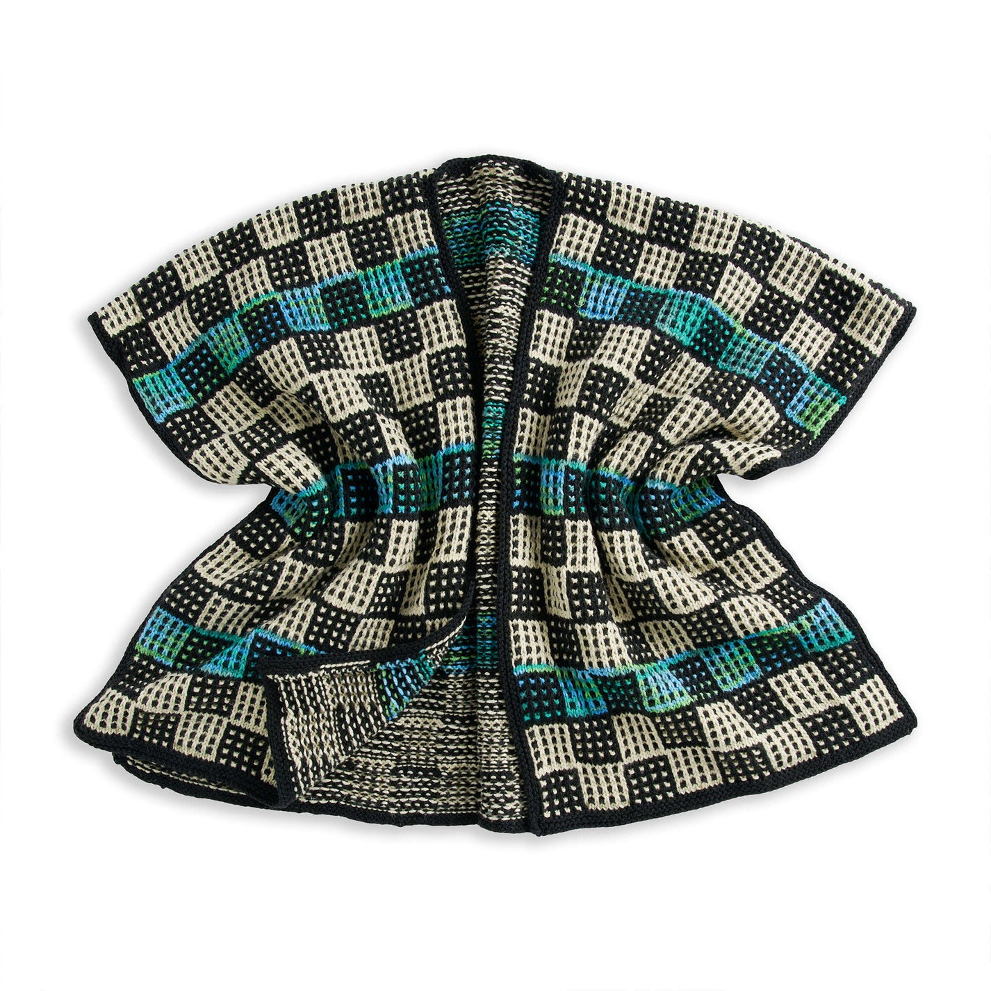 Caron Check Please Knit Ruana Pattern | Yarnspirations