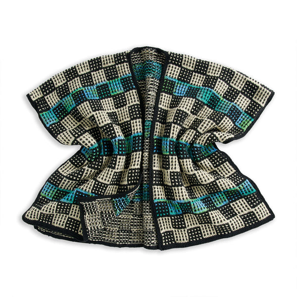 Free Caron Check Please Ruana Knitting Pattern | Yarnspirations