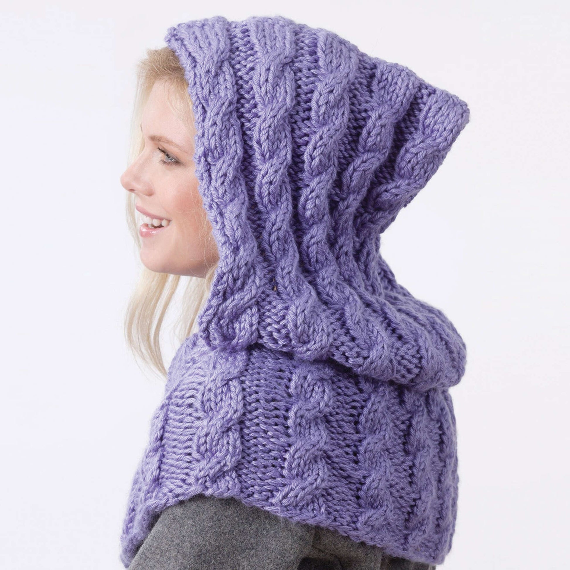 Free Caron Shoulder Hoodie Knit Pattern
