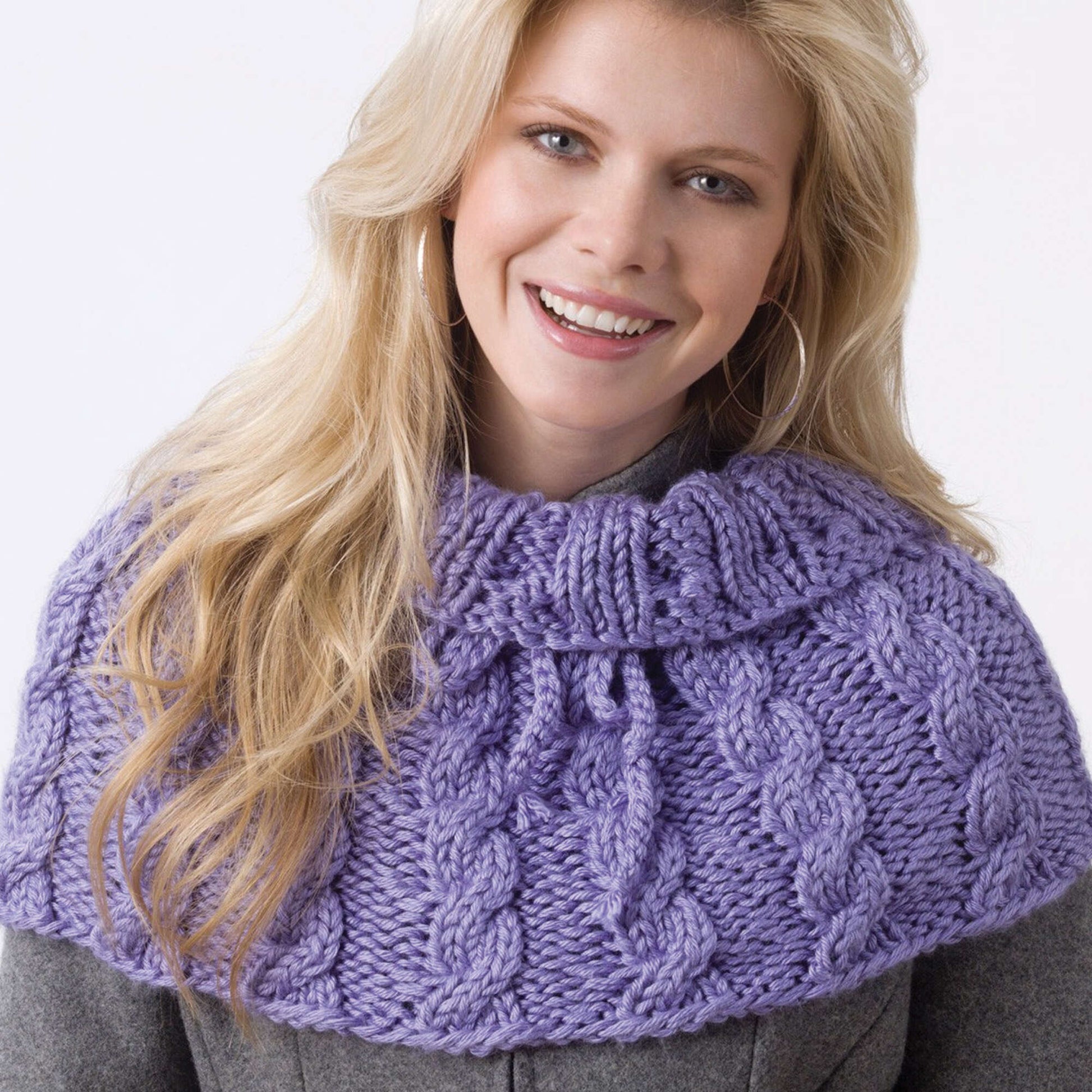 Free Caron Knit Shoulder Hoodie Pattern