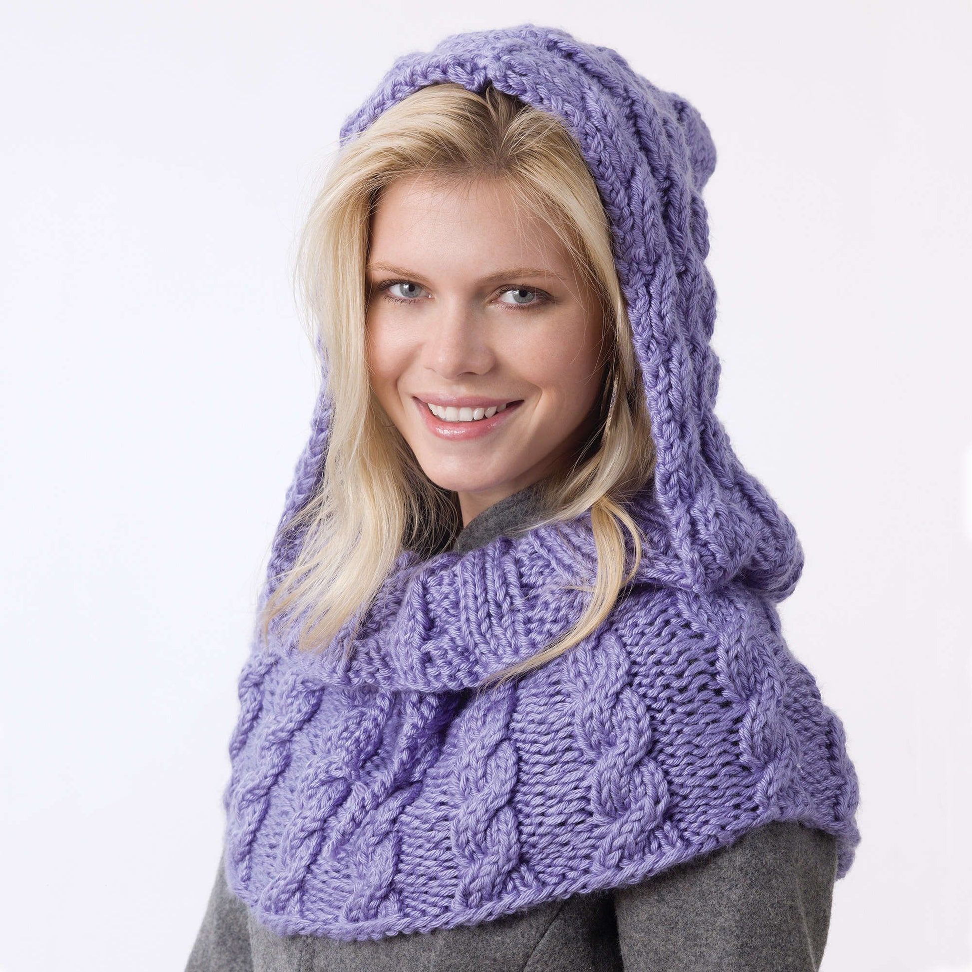 Free Caron Shoulder Hoodie Knit Pattern
