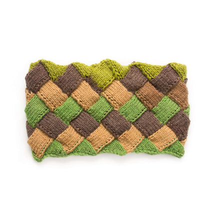 Caron Entrelac Knit Cowl Single Size