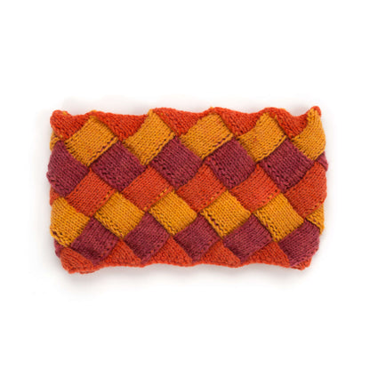 Caron Entrelac Knit Cowl Single Size