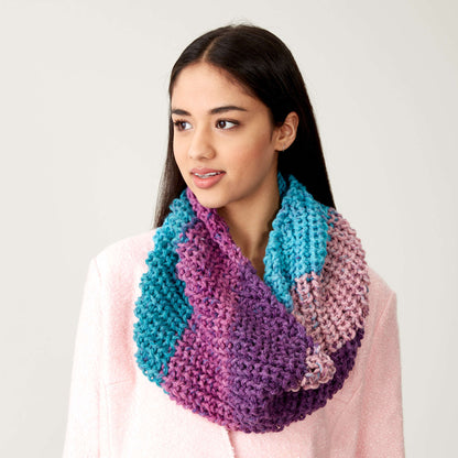 Caron Shaker Stitch Knit Cowl Single Size