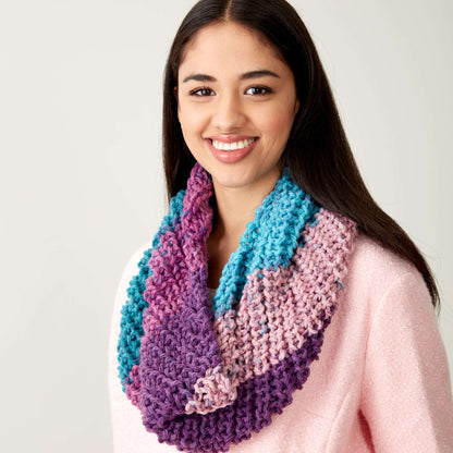 Caron Shaker Stitch Knit Cowl Single Size