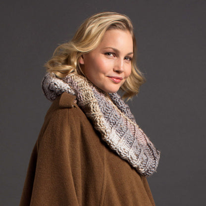 Caron Big Rib Knit Cowl Single Size