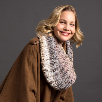 Caron Big Rib Knit Cowl Single Size