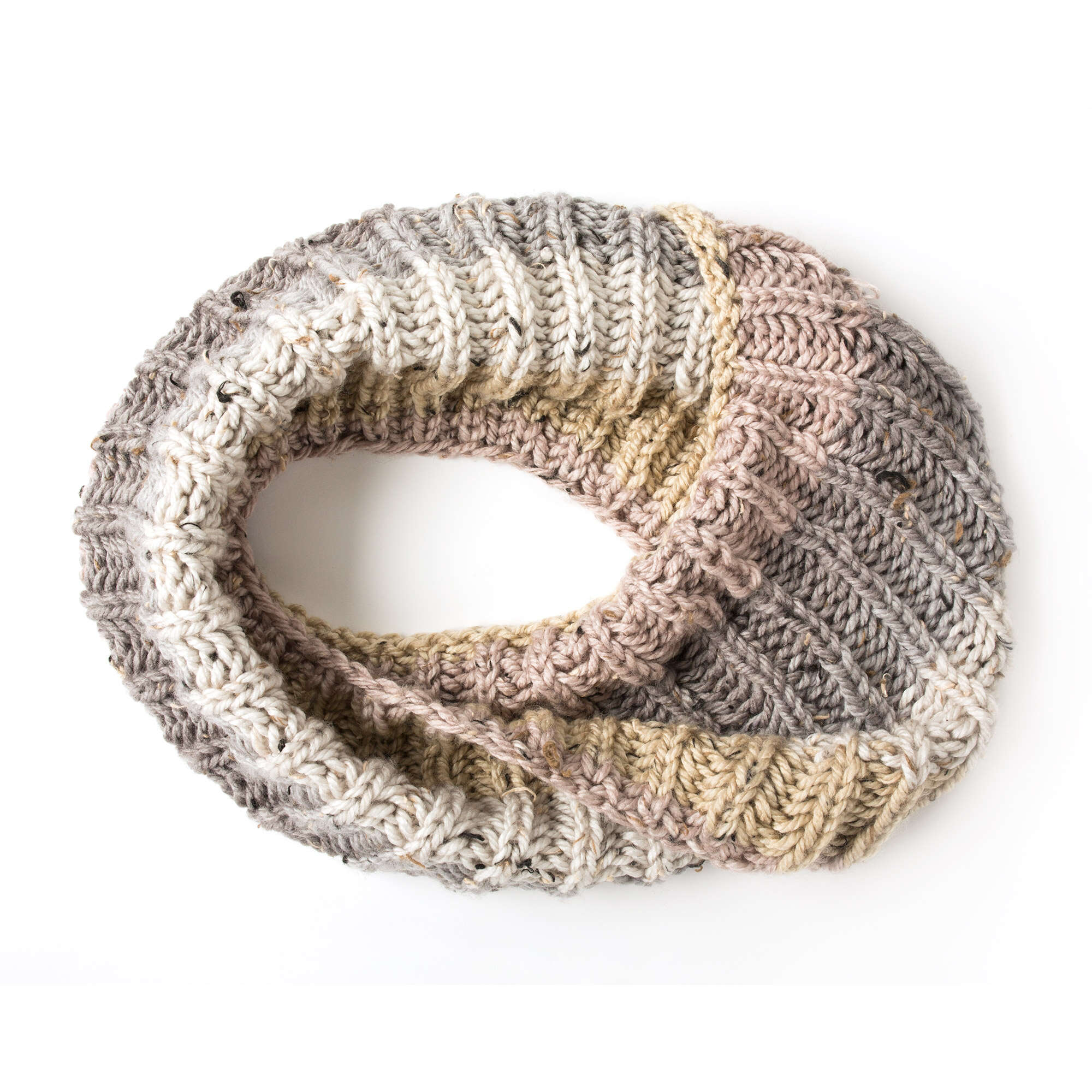Free Easy Caron Big Rib Knit Cowl Pattern | Yarnspirations
