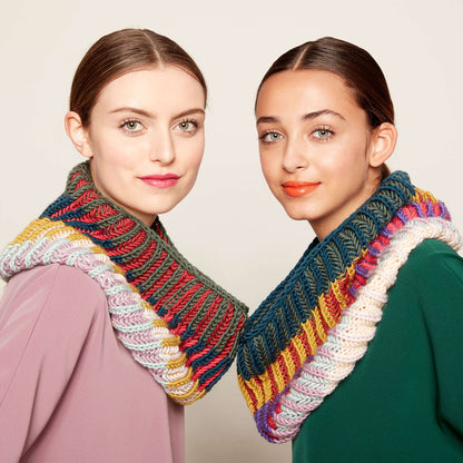 Caron X Pantone Brioche Knit Cowl Single Size