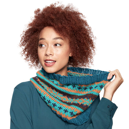 Caron X Pantone Fleur Isle Knit Cowl Single Size
