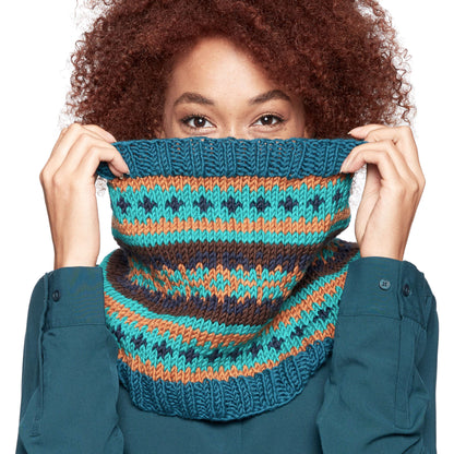 Caron X Pantone Fleur Isle Knit Cowl Single Size