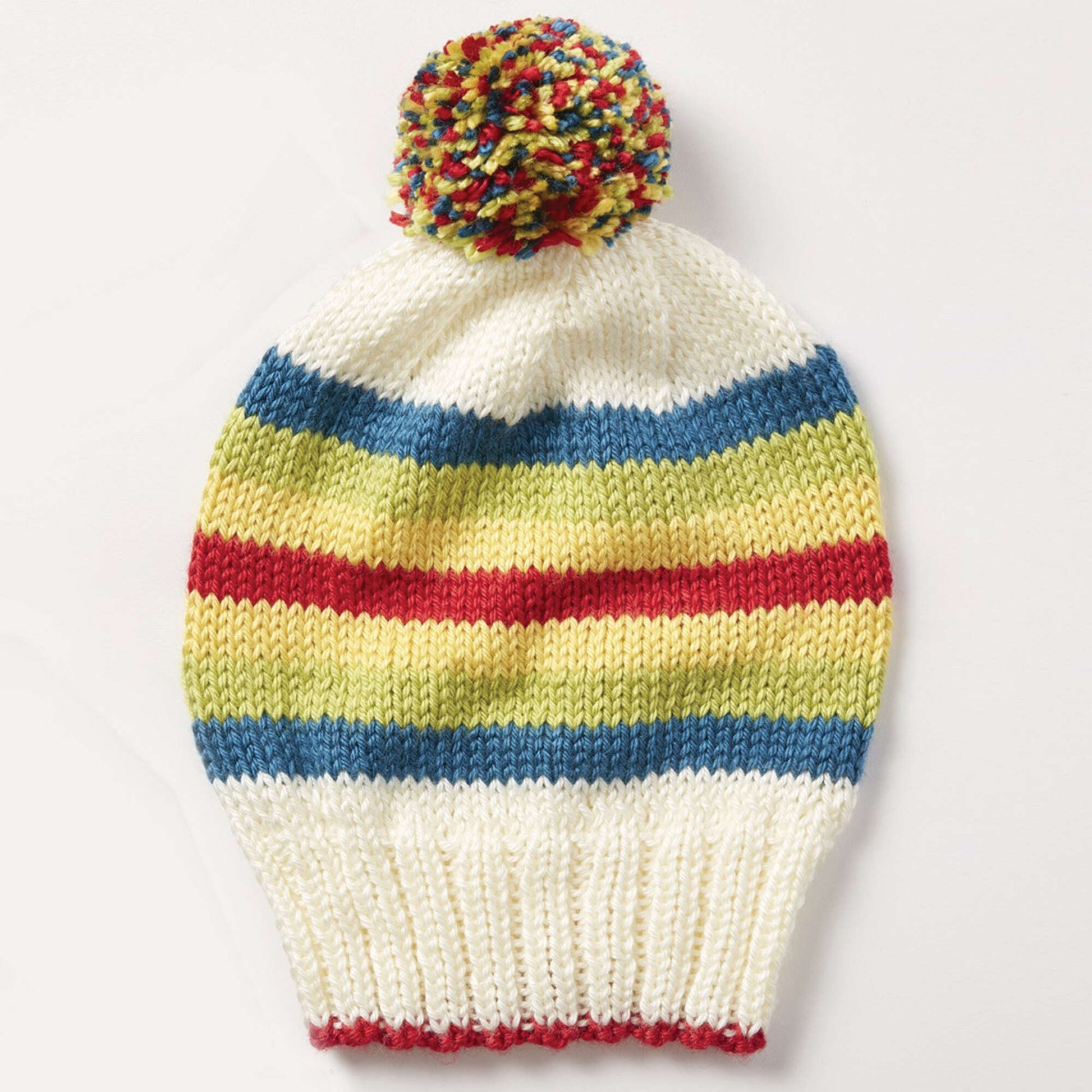Free Caron Polychromatic Hat Knit Pattern