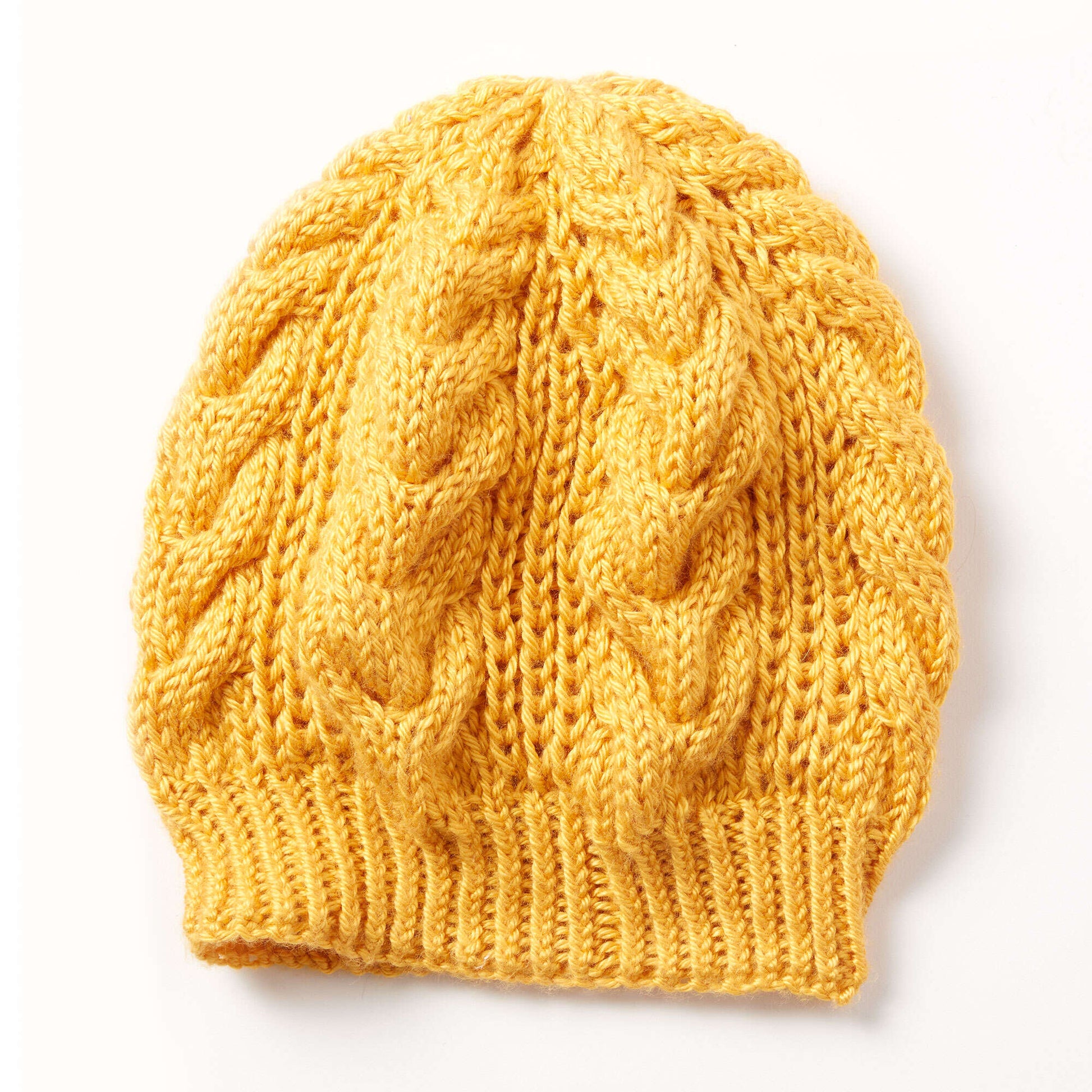 Free Caron Shaker Cable Hat Knit Pattern