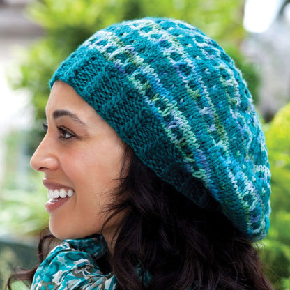 Caron Knit Slip Stitch Beret S