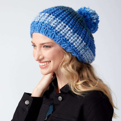 Caron Knit Rib Hat Single Size