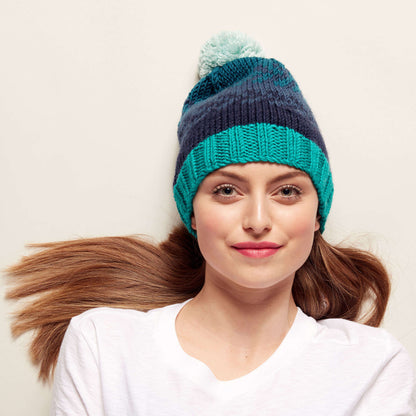 Caron X Pantone Knit Fair Isle Hat Version 2